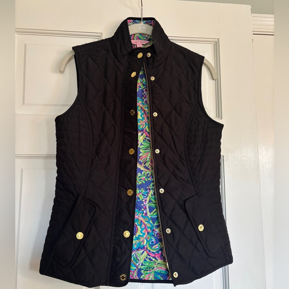 Lilly Pulitzer Black Vest